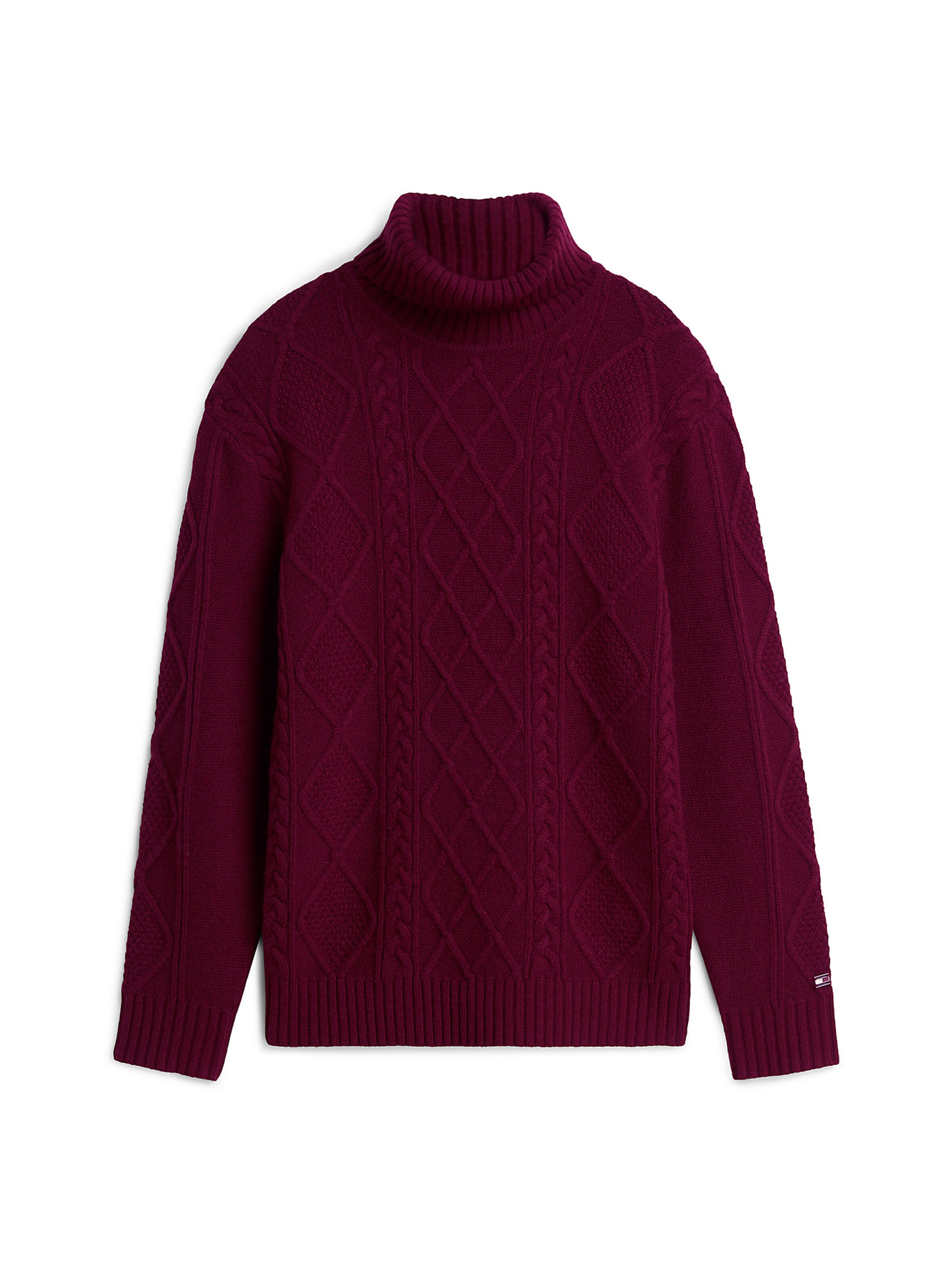 TOMMY HILFIGER Trui 'New York Label' in Lila: voorkant