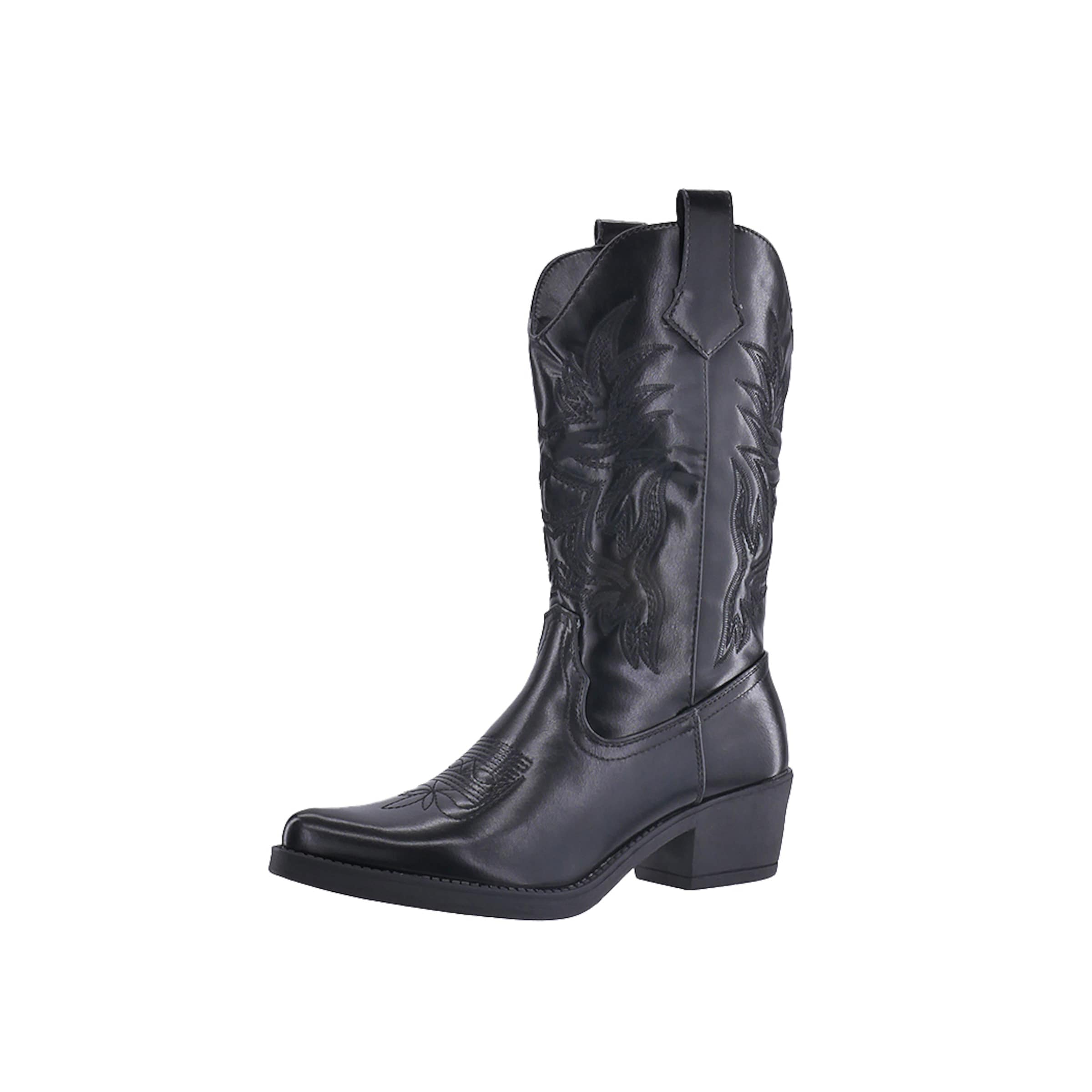 Elara Cowboylaarzen in Zwart: voorkant