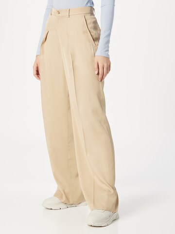 Regular Pantalon à plis 'ELSTON' Lauren Ralph Lauren en beige : devant