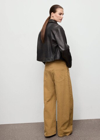 MANGO Wide Leg Jeans 'Newmaca' in Braun