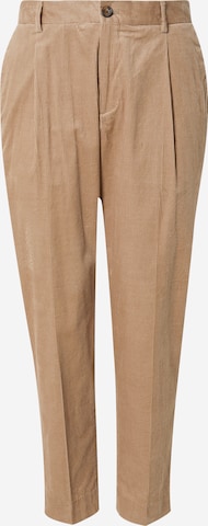 Slimfit Pantaloni con pieghe 'Blake' di SCOTCH & SODA in marrone: frontale