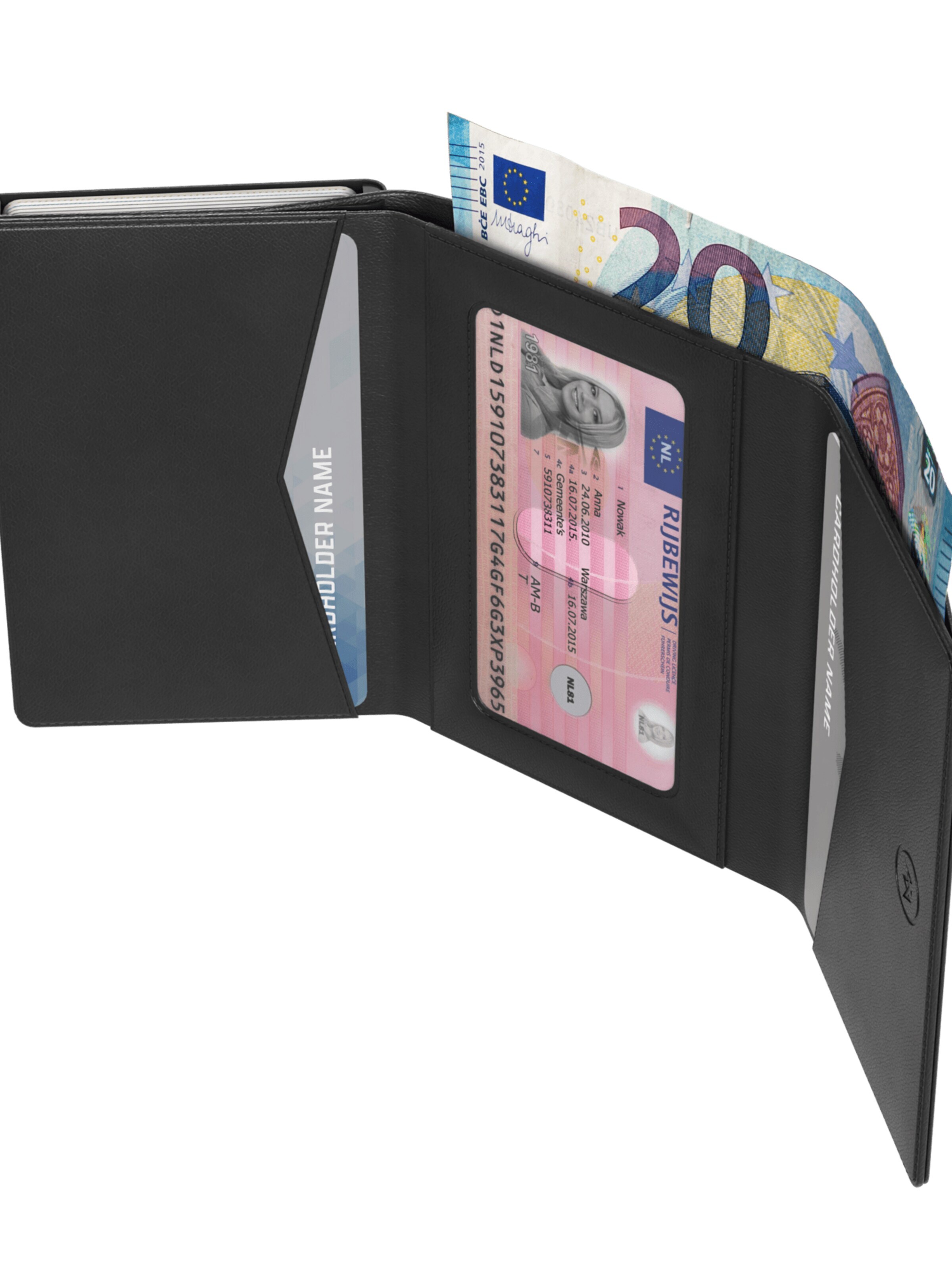 Prowallet Portemonnee 'Pasjeshouder Classic' in Zwart