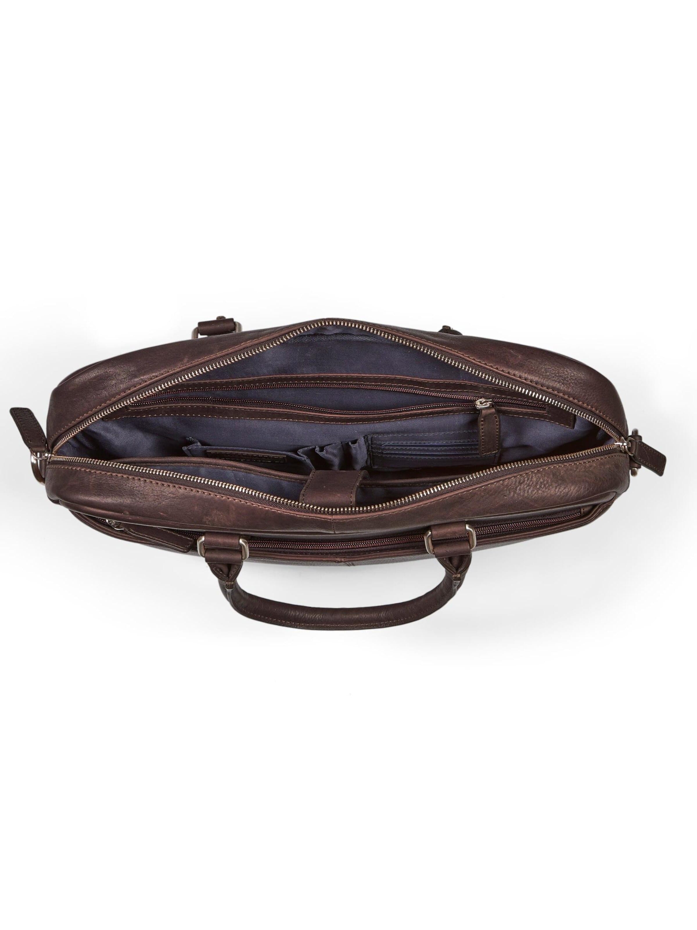 Borsa per laptop 'Laptop Bag Morris Dark Brown' di Howard London in marrone