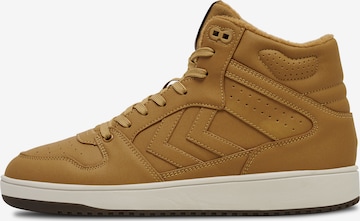Hummel High-Top Sneakers in Brown: front