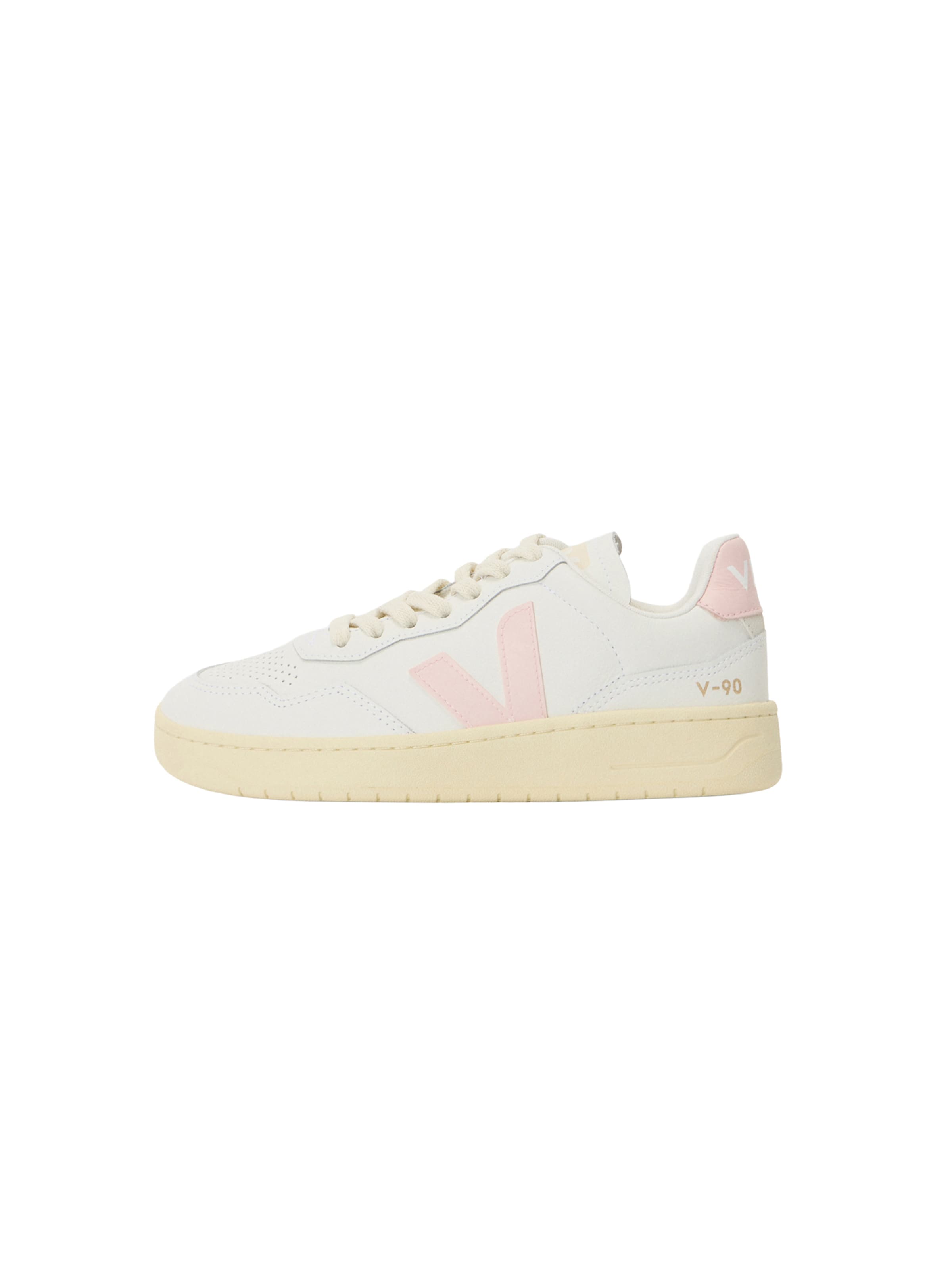 Baskets basses 'V-90' Veja en blanc : devant