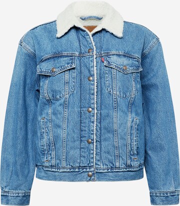 Levi's® Plus Between-Season Jacket '90s Sherpa Trucker' in Blue: front