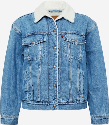 Levi's® Plus Between-Season Jacket '90s Sherpa Trucker' in Blue: front