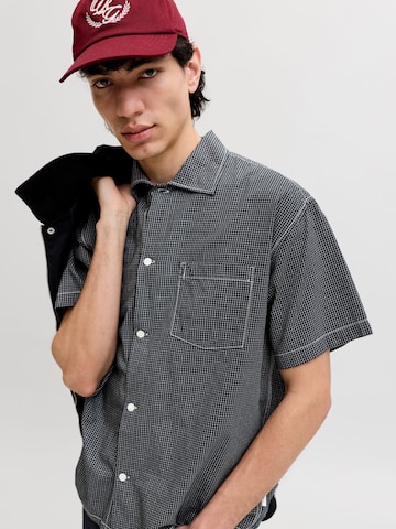 JACK & JONES Comfort fit Button Up Shirt in Black