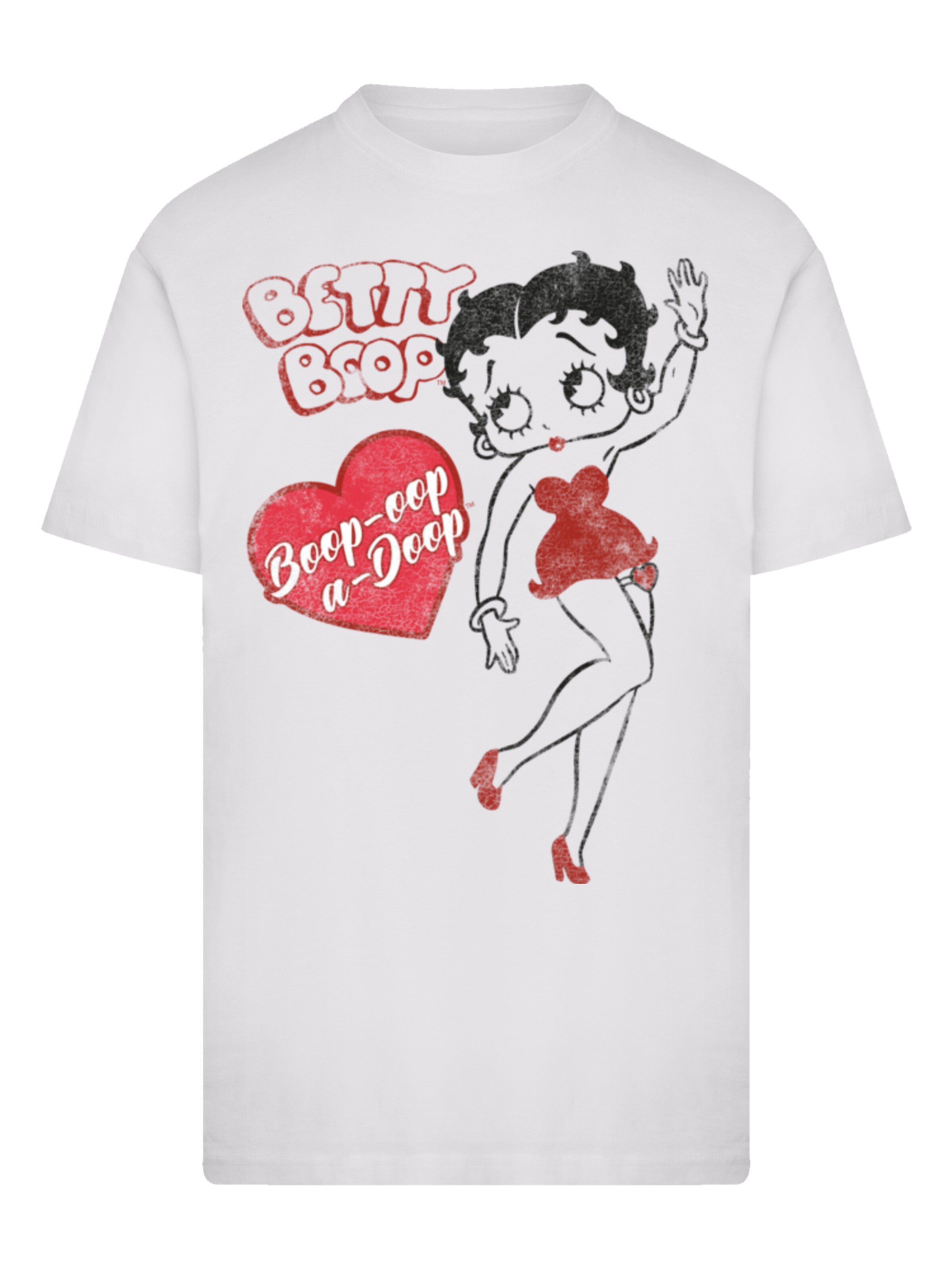 F4NT4STIC Shirt 'Betty Boop Oop-A-Doop' in White: front