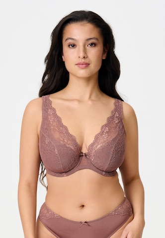 Triangle Soutien-gorge LingaDore en marron : devant
