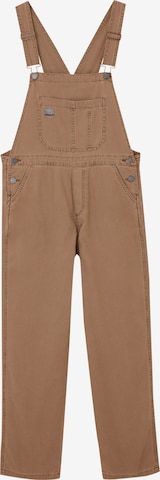 Pull&Bear Regular Dungaree jeans in Brown: front