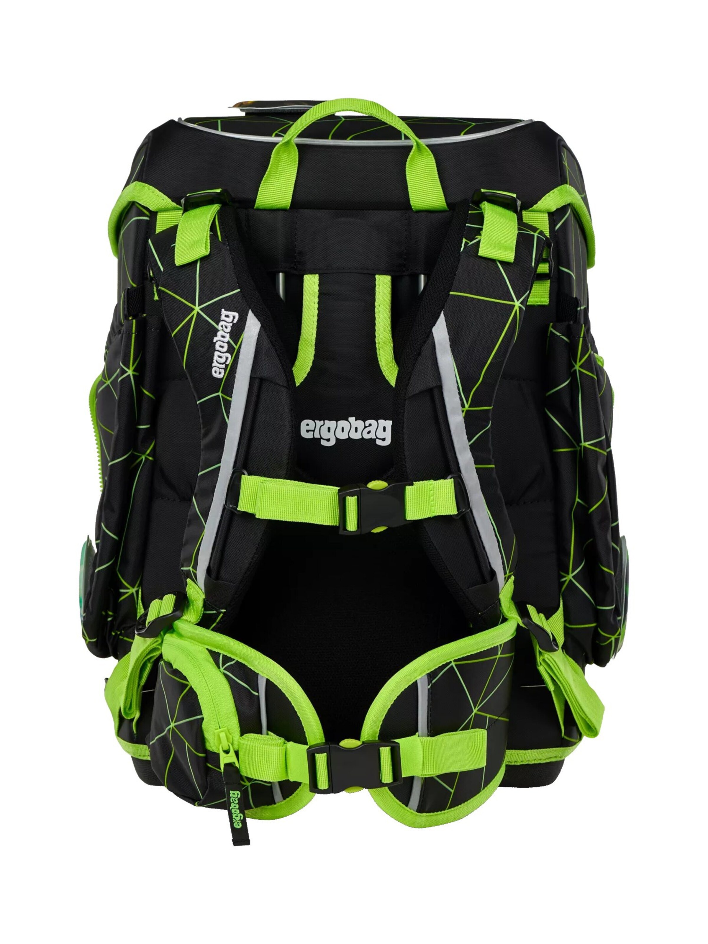 ergobag Backpack 'Schulranzen-Set cubo Set' in Green