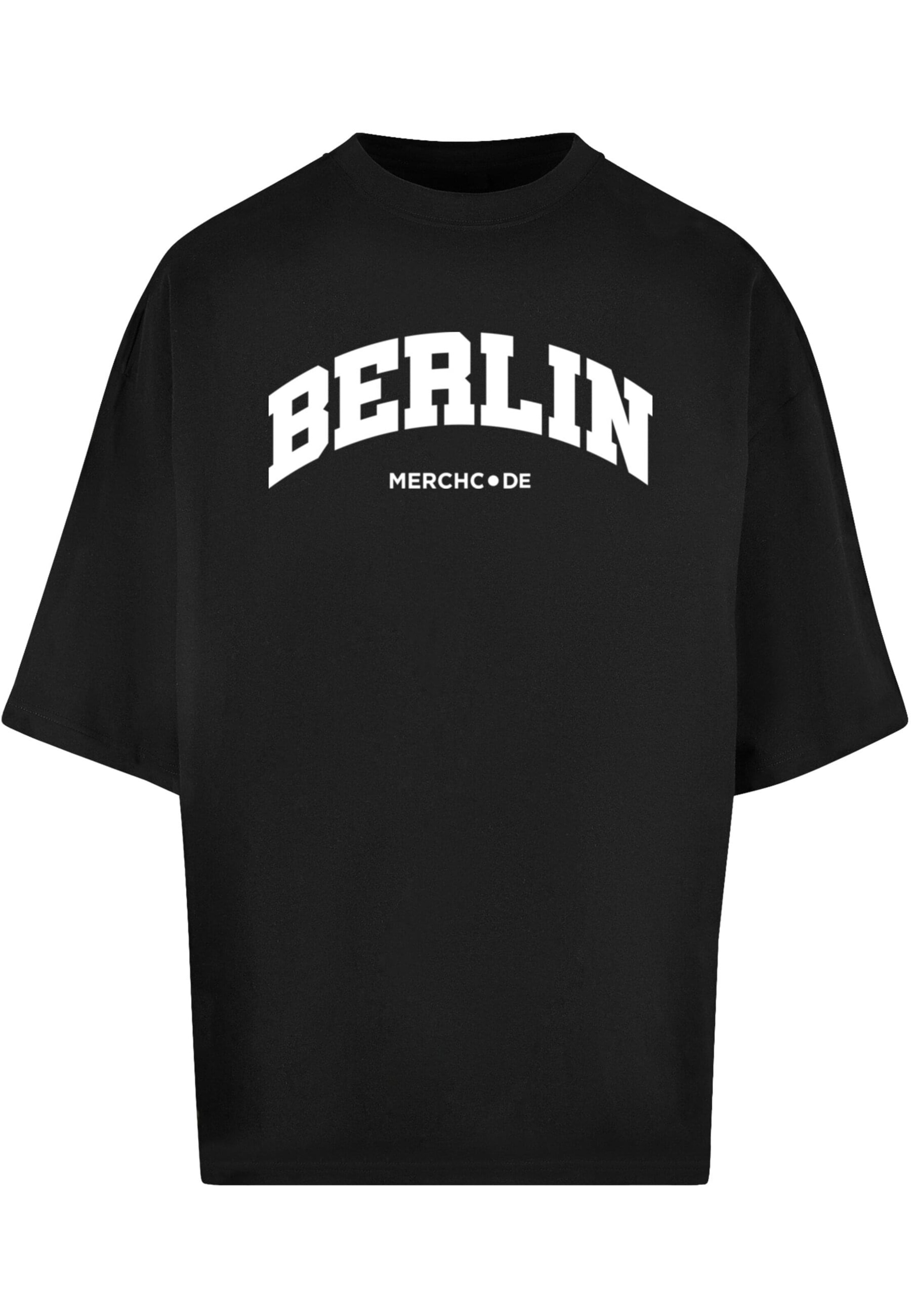 Merchcode Shirt 'Berlin' in Black: front
