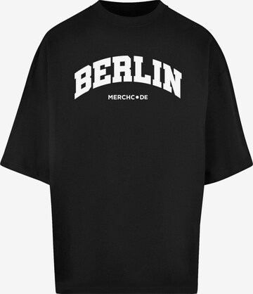 Merchcode Shirt 'Berlin' in Zwart: voorkant