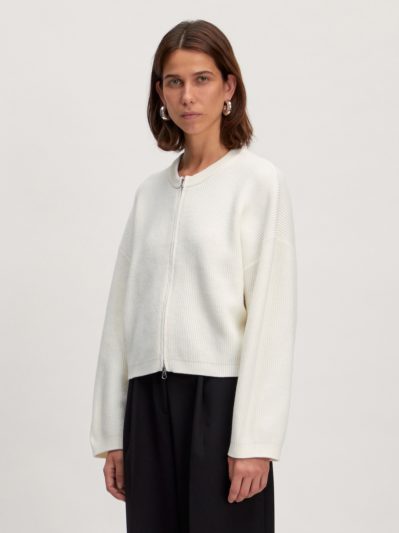 EDITED Gebreid vest 'Llleana' Wit