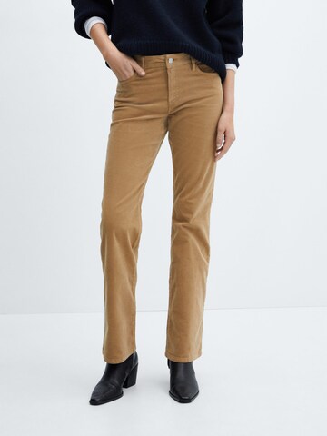 MANGO Regular Pants 'Fionap' in Brown: front