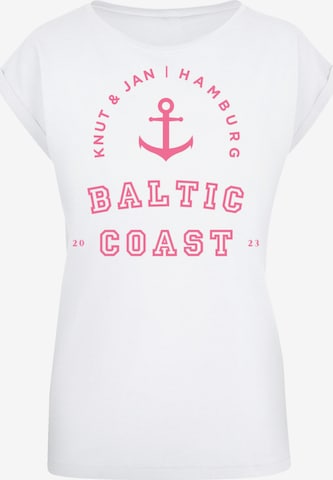 T-shirt 'Baltic Coast' F4NT4STIC en blanc : devant