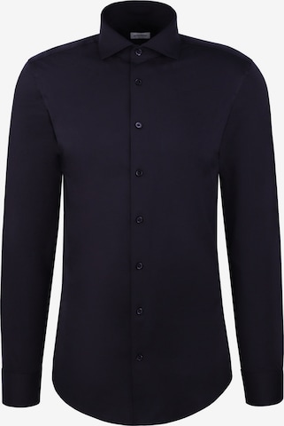 Chemise business 'Schwarze Rose' SEIDENSTICKER en noir : devant