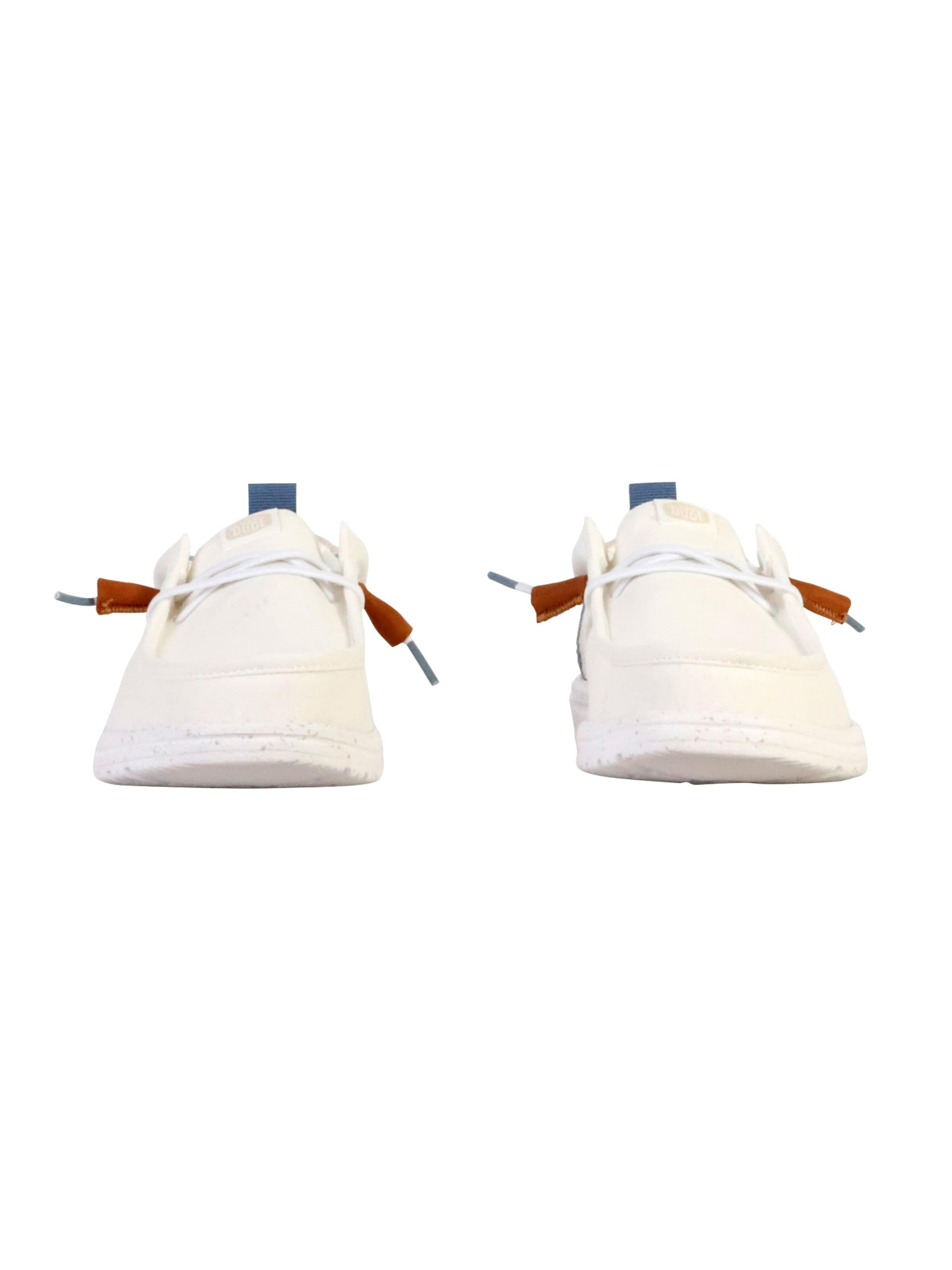 HEY DUDE Slipper 'Schnür-Mokassin „Wally Craft Linen“'‌‌ in Weiß