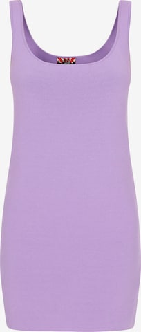 MYMO - Vestido de malha em roxo: frente
