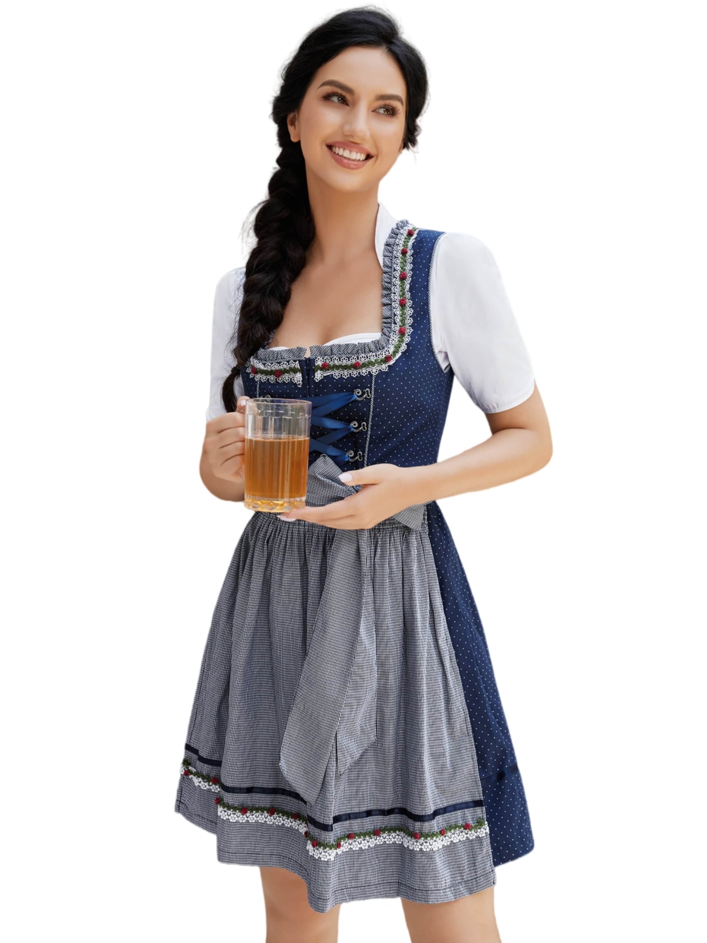 Yesfashion Dirndl‌‌‌‌‌‌‌‌‌‌ in Blau: Vorderseite