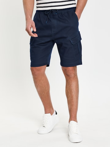 Threadbare Regular Cargo trousers in Blue: front