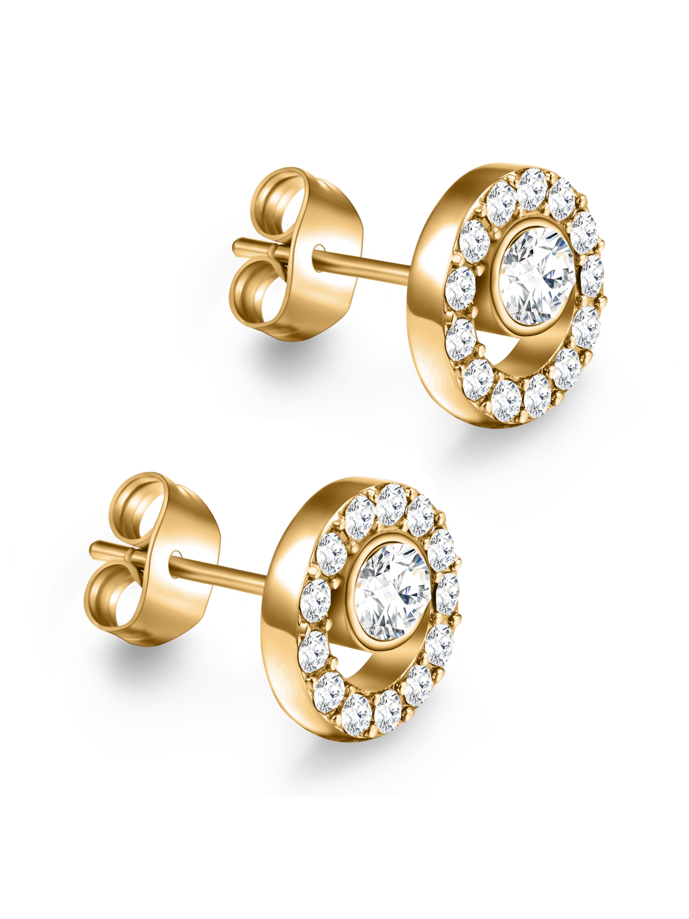 day berlin Earrings 'Stone' in Gold: front