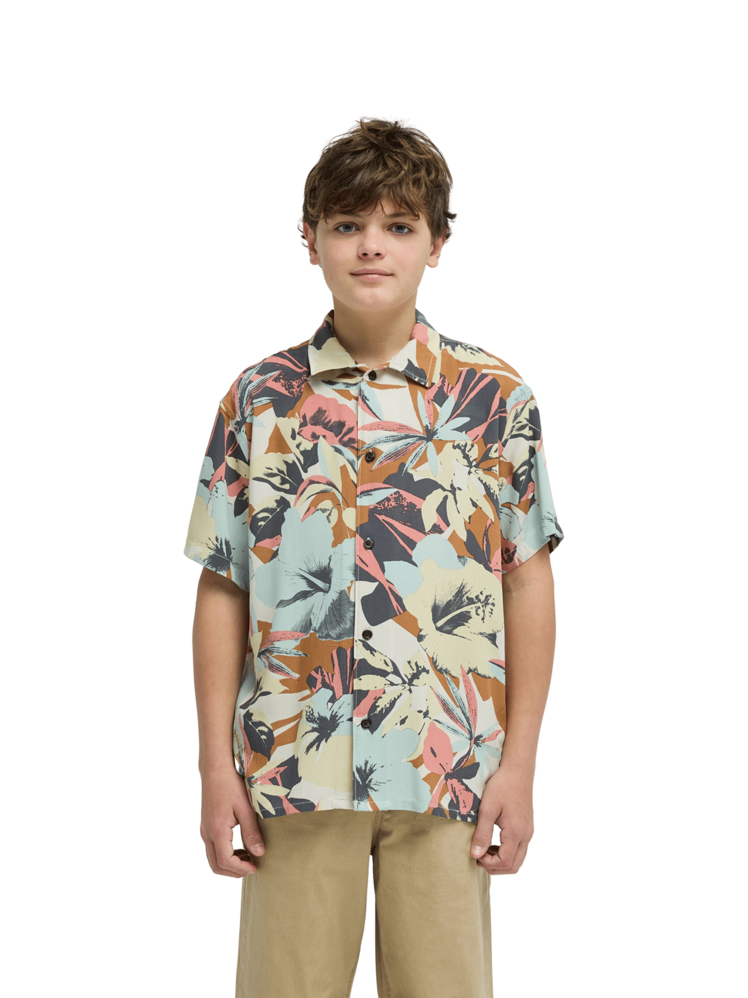 QUIKSILVER Regular fit Button Up Shirt 'Safe Paradise' in Mixed colors: front