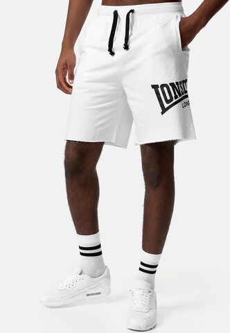 Regular Pantalon 'POLBATHIC' LONSDALE en blanc : devant