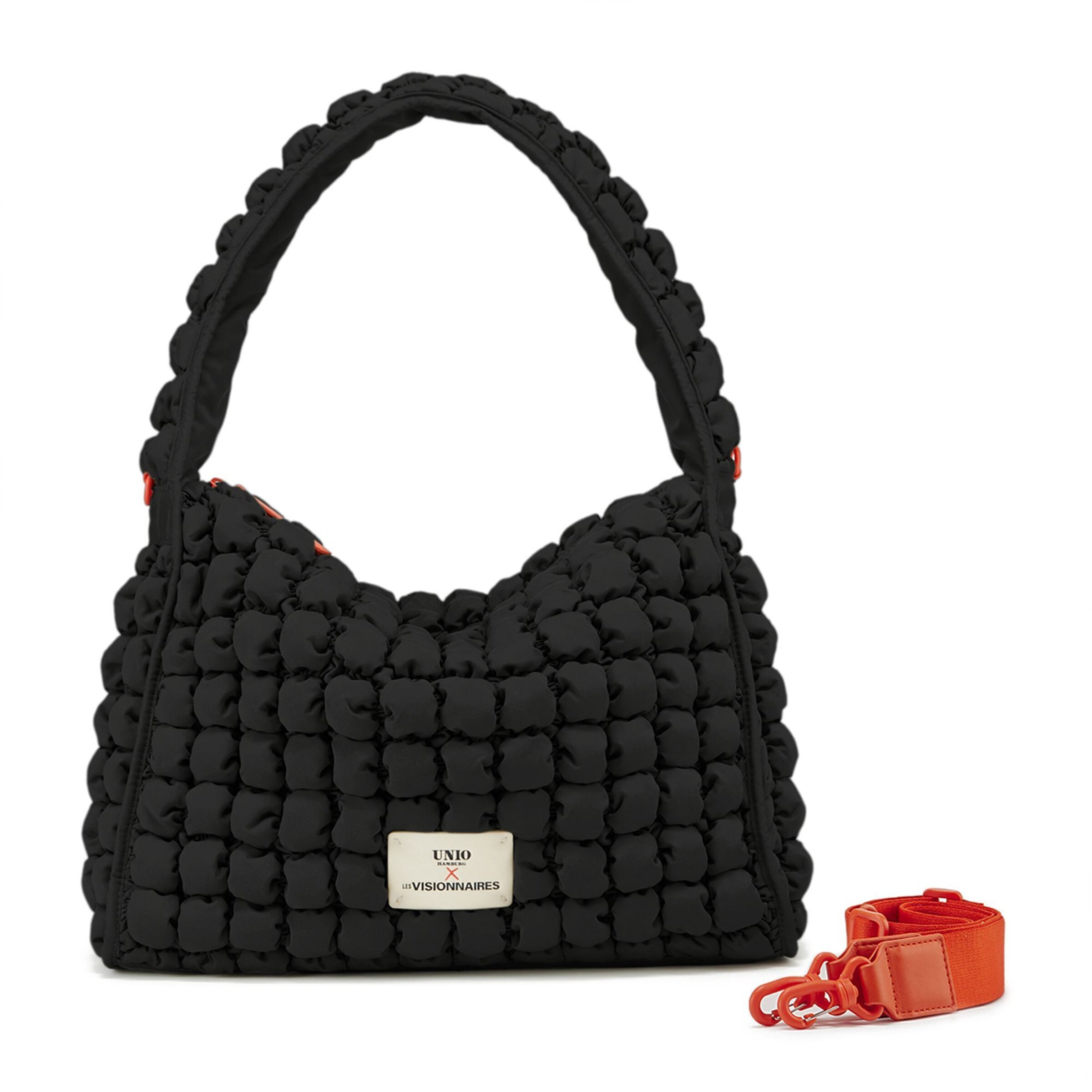 Les Visionnaires Schultertasche 'Unio' in Schwarz: Vorderseite