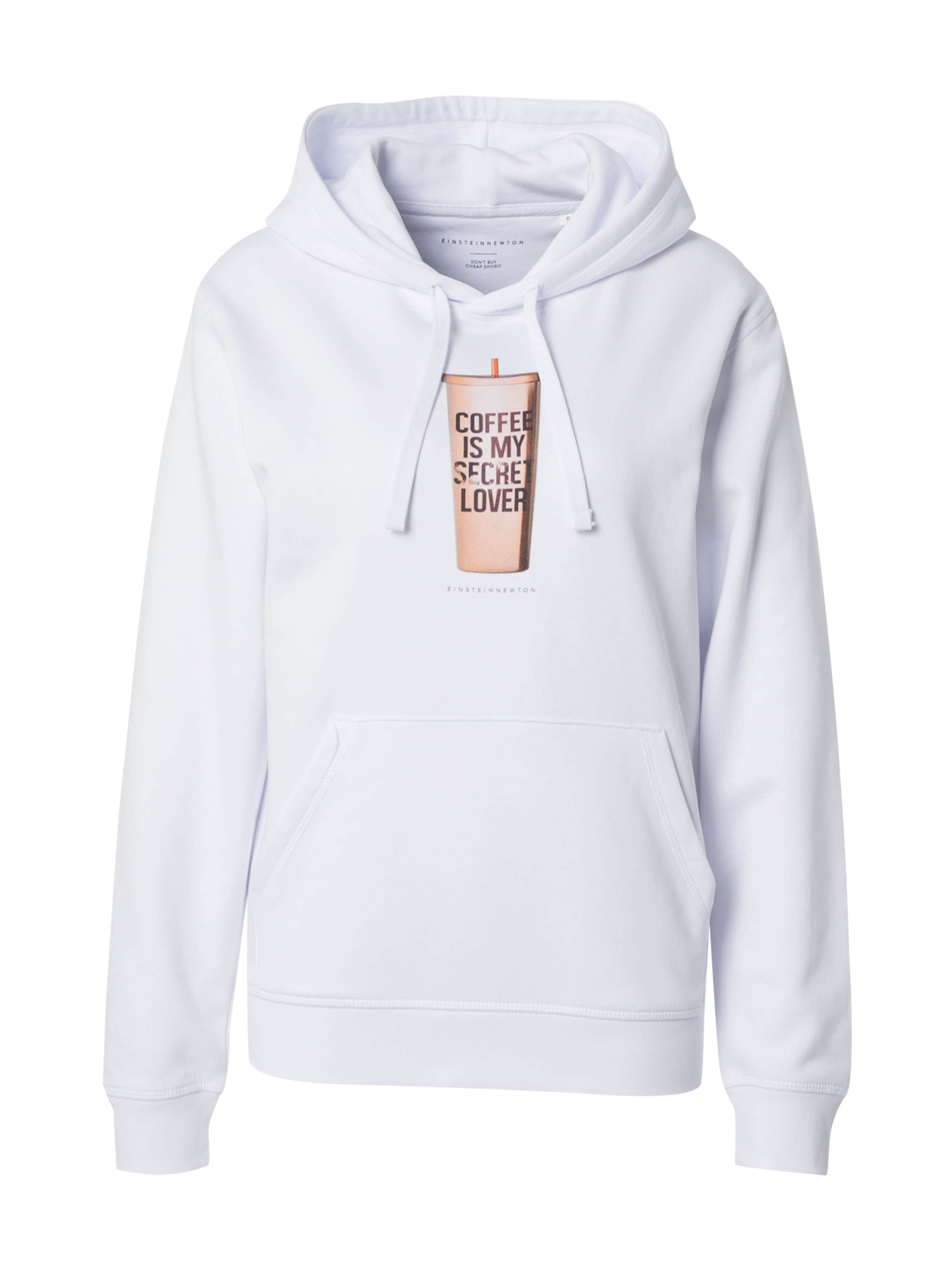EINSTEIN & NEWTON Sweatshirt 'Coffee' in White: front