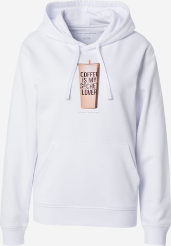 balta EINSTEIN & NEWTON Megztinis be užsegimo 'Coffee': priekis