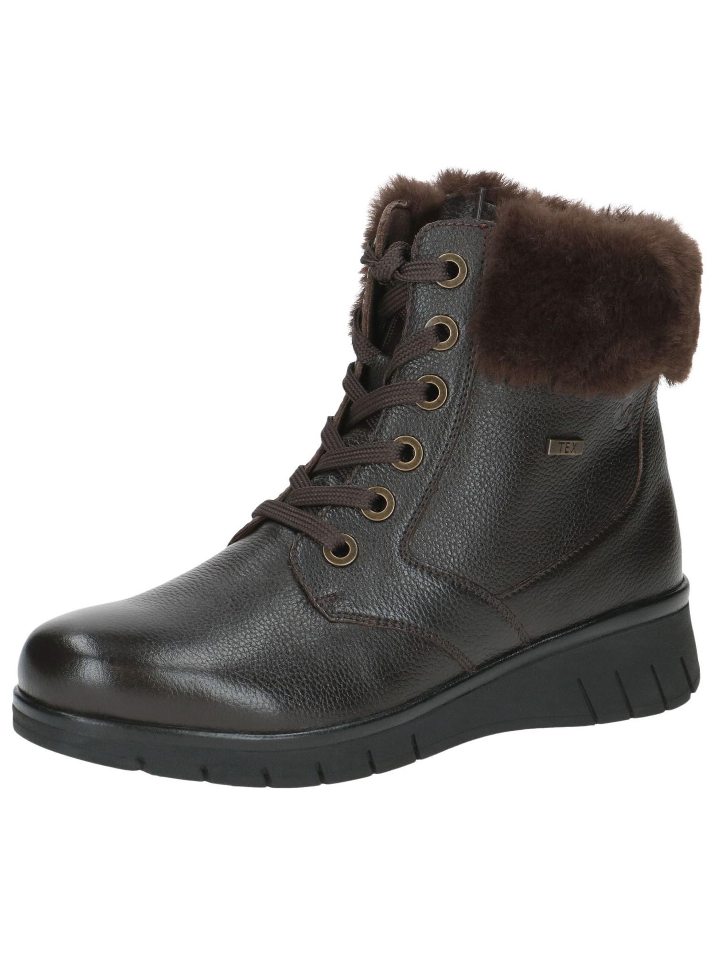 CAPRICE Schnürstiefelette in Braun: Vorderseite