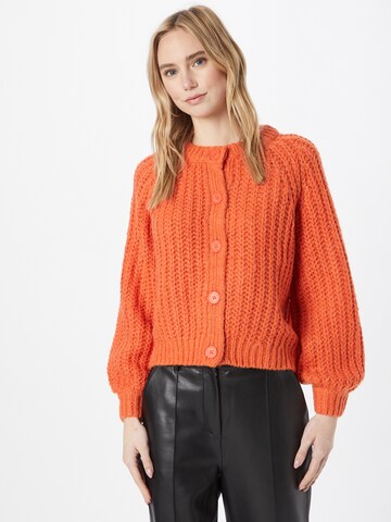 MSCH COPENHAGEN Knit Cardigan in Orange: front