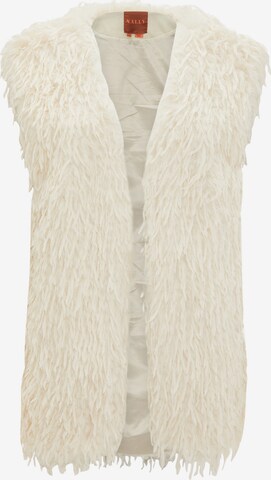 NALLY Knitted Vest in White: front