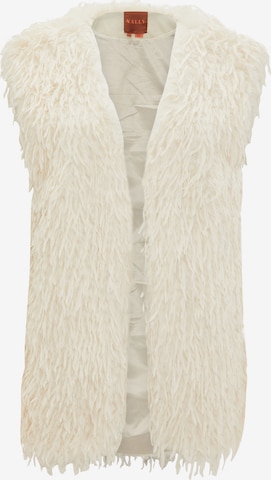 NALLY Knitted Vest in White: front