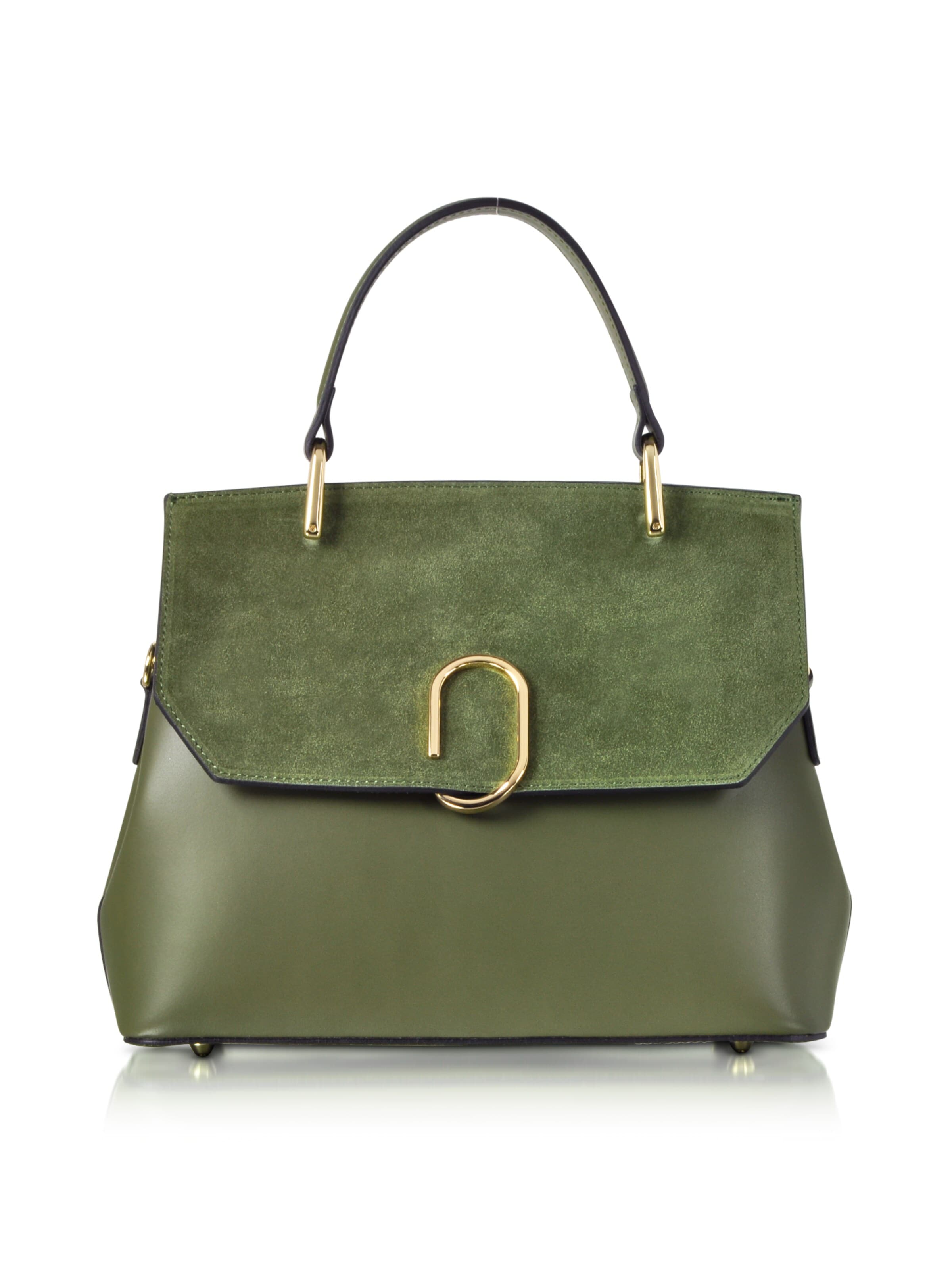 LeParmentier - Bolso de mano 'Thais' en verde: frente