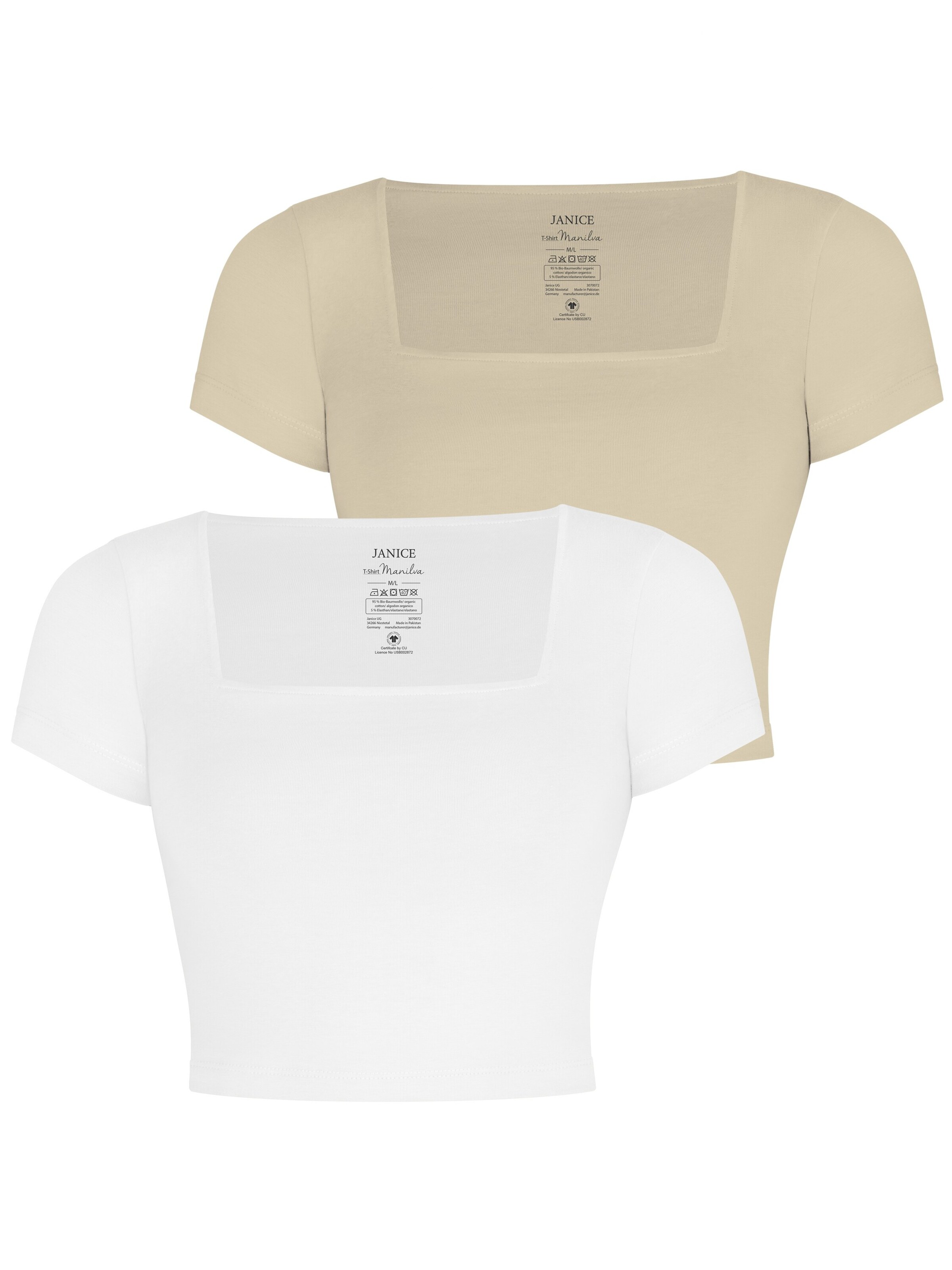 Janice Shirt in Beige: voorkant