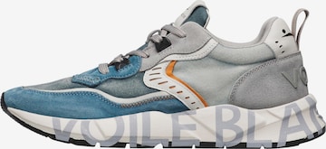 Baskets basses 'CLUB01.' Voile blanche en bleu : devant
