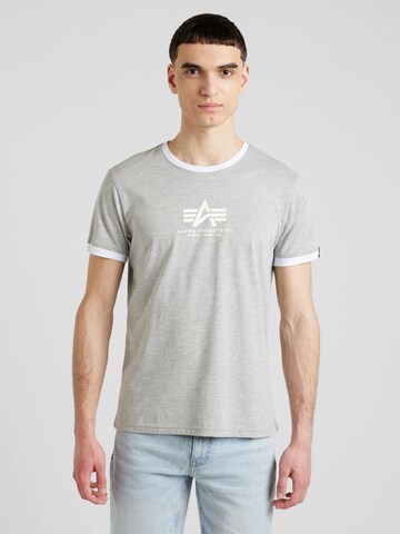 ALPHA INDUSTRIES Póló - szürke: elől