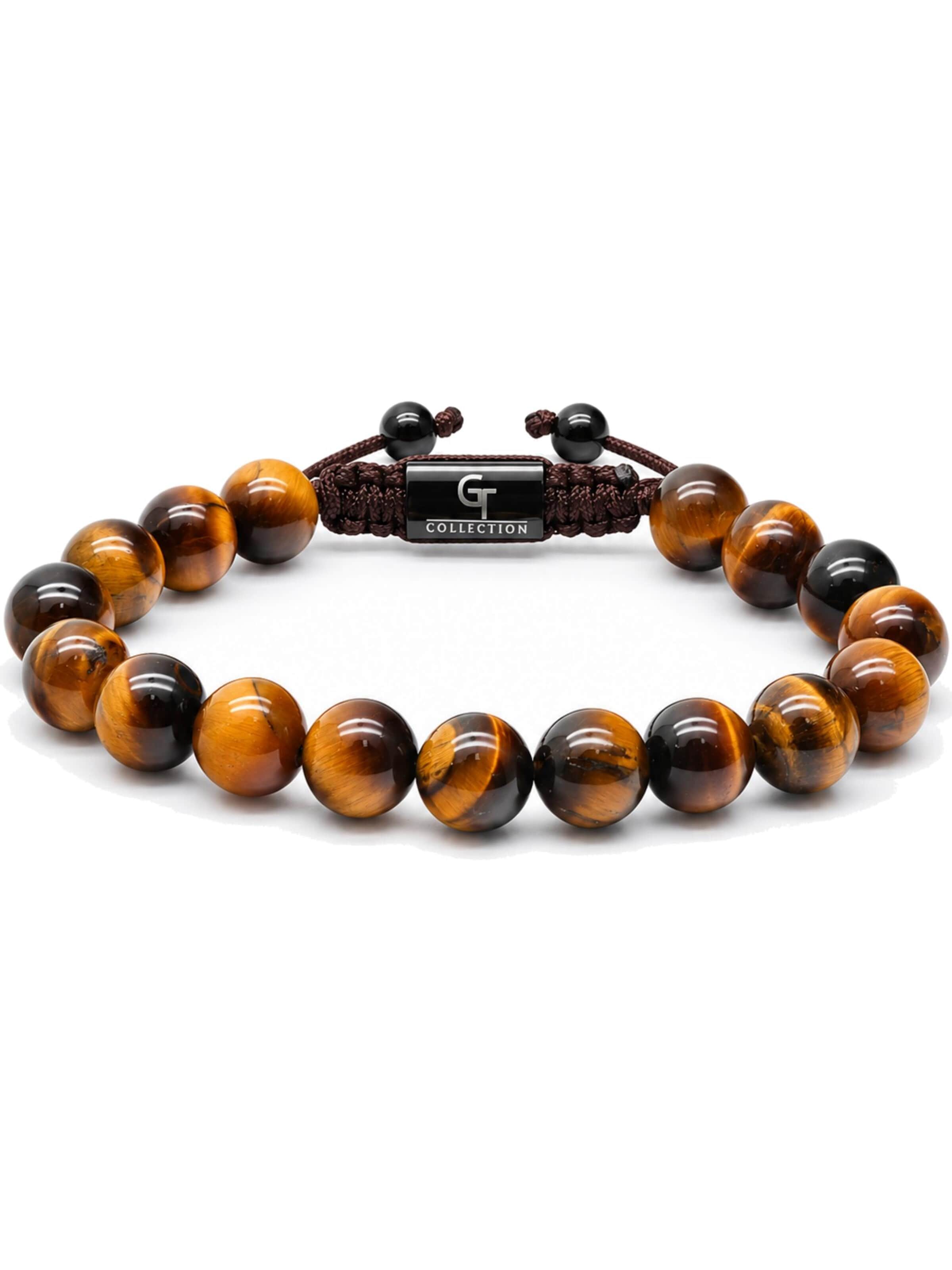 GT Collection Bransoletka 'Single-Bead' w kolorze brązowy: przód