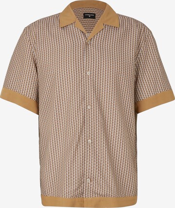 STRELLSON Regular fit Overhemd 'Cao' in Beige: voorkant