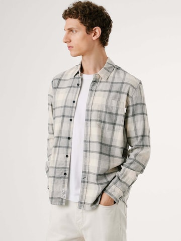 Pepe Jeans Regular fit Button Up Shirt 'Clue' in Grey