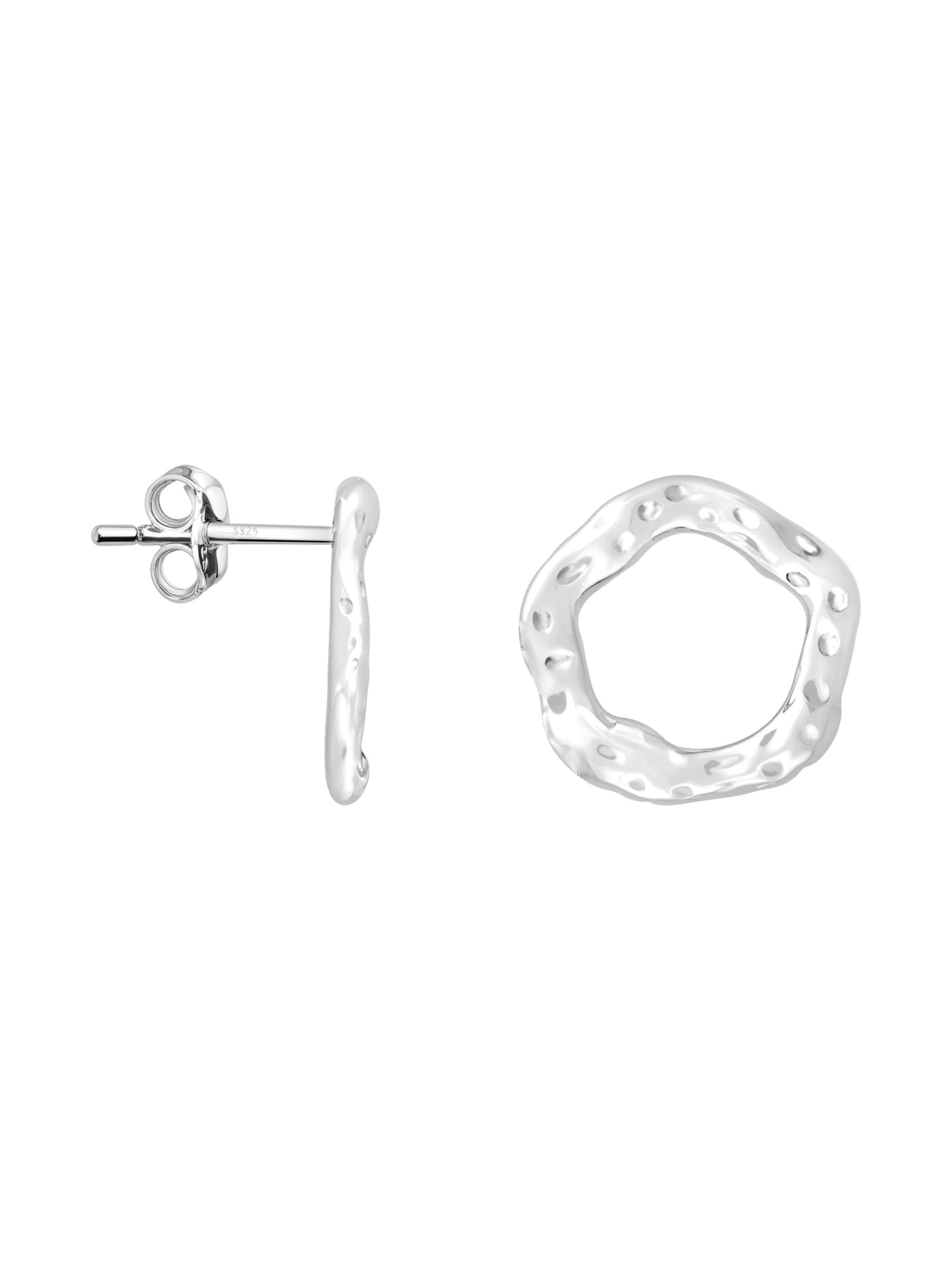 Sofia Milani Ohrringe 'Circle'‌‌ in Silber: Vorderseite