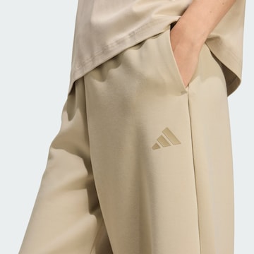 ADIDAS SPORTSWEAR Laiad sääred Spordipüksid 'Soft Lux', värv beež