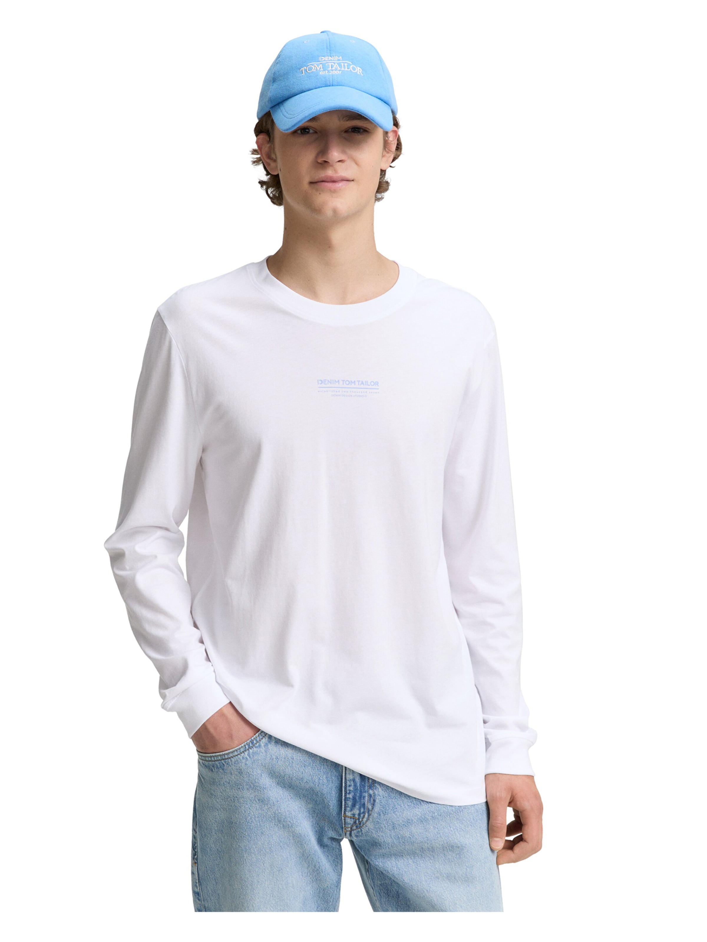 Maglietta di TOM TAILOR DENIM in bianco: frontale