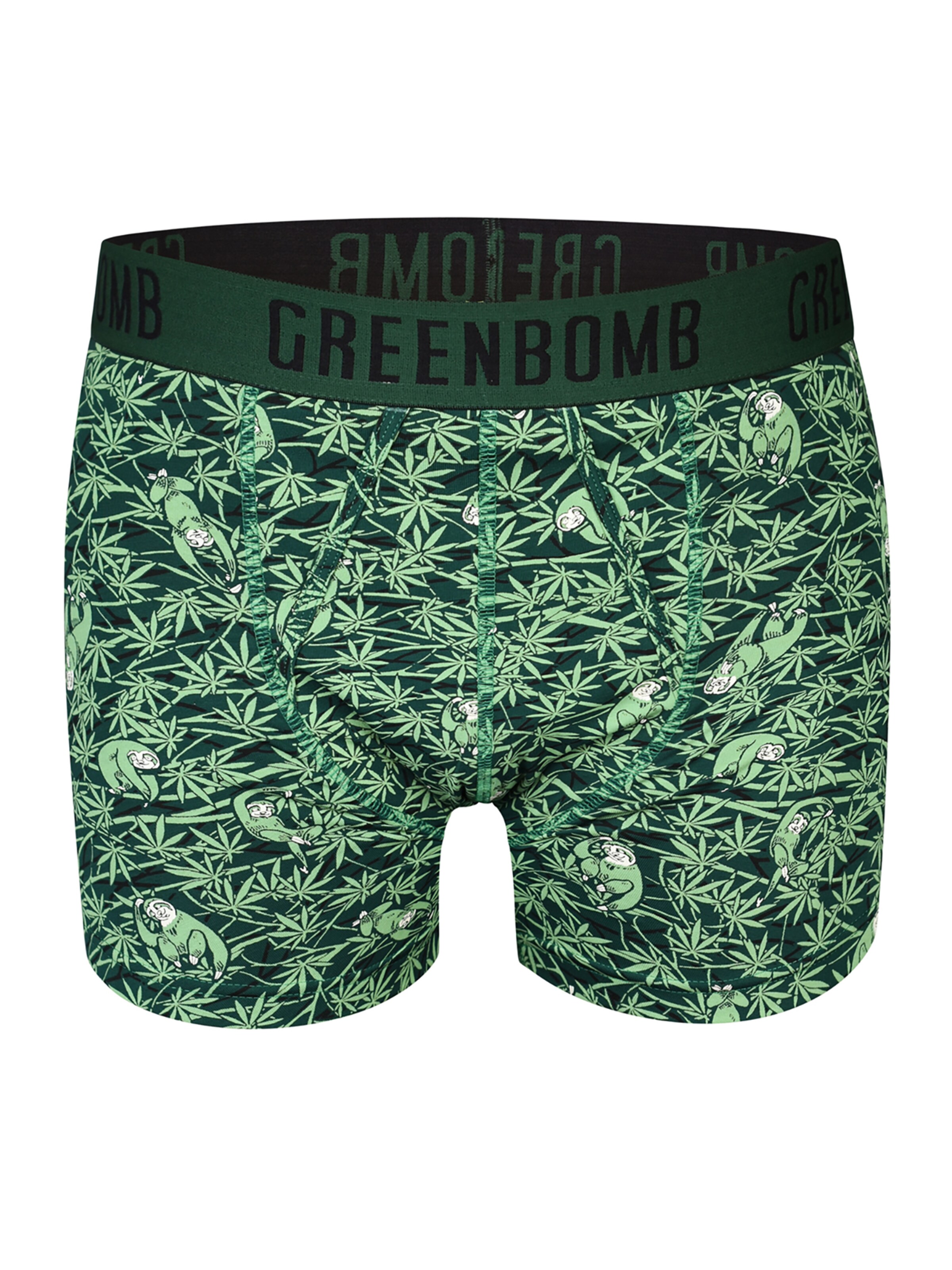 Boxers 'Animal Sloth Weed' GREENBOMB en vert : devant