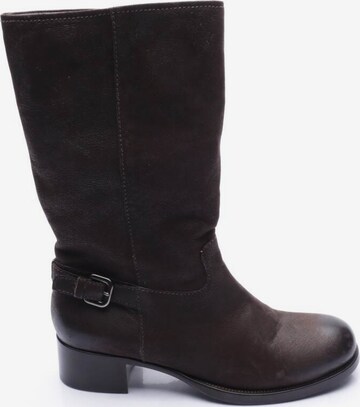 PRADA Dress Boots in 38 in Brown: front