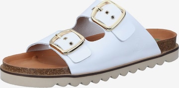 DR. BRINKMANN Mules 'BONILLO' in White: front