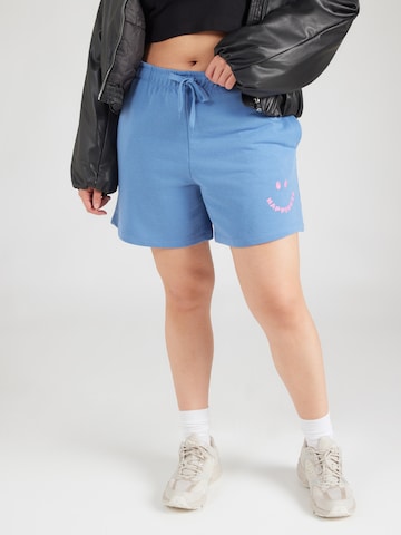 mėlyna ONLY Carmakoma Standartinis Kelnės 'CARHAPPY': priekis